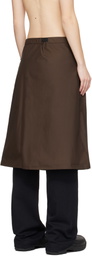 ROA Brown Tilak Edition Paclite Midi Skirt