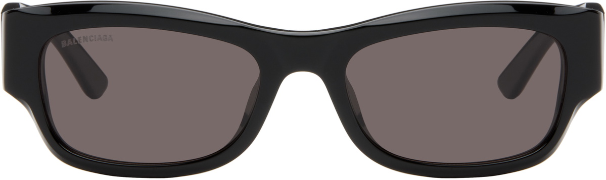 Balenciaga Black Rectangular Sunglasses