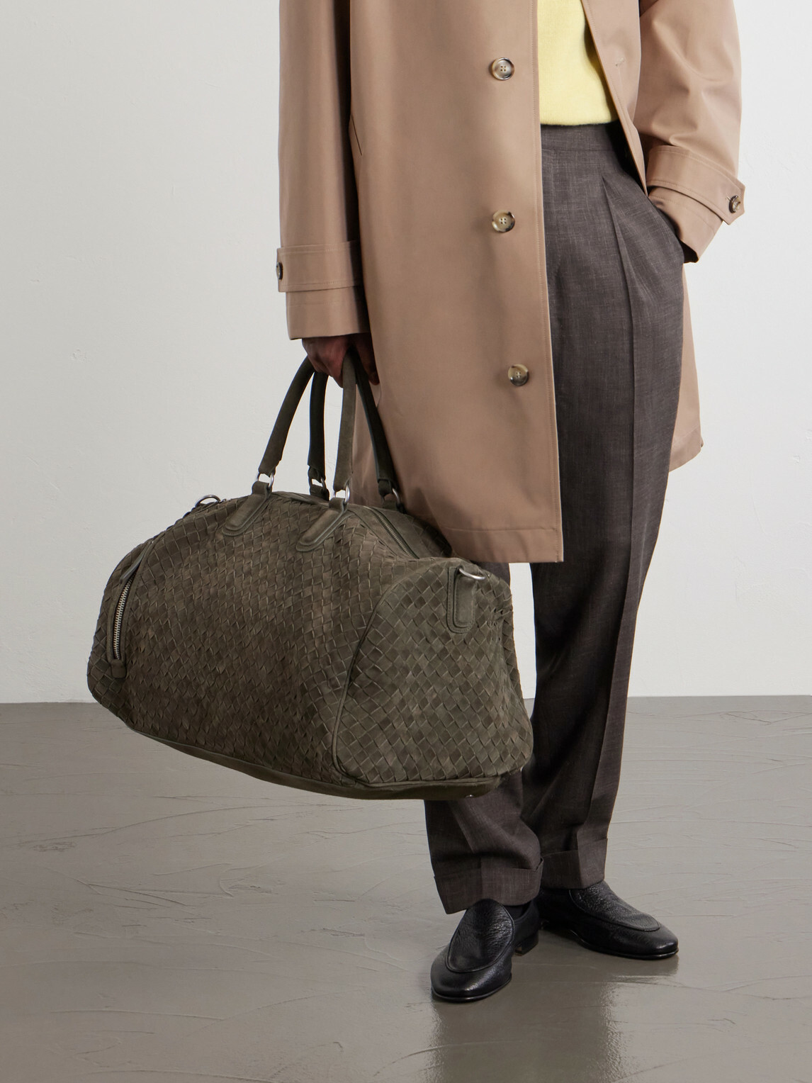 Officine Creative - Armor 01 Woven Suede Weekend Bag