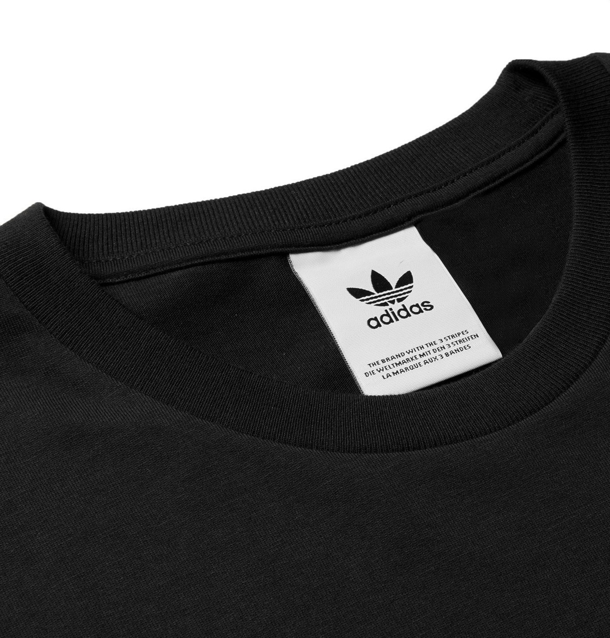 adidas Originals - Printed Alexander T-Shirt - Originals Logo-Embroidered Wang by adidas Black Cotton-Jersey