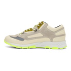 Lanvin Beige and Green Neon Sneakers