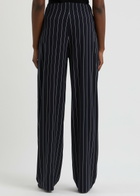 Norma Kamali Striped Stretch-jersey Trousers Navy
