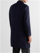 Caruso - Figaro Wool-Twill Overcoat - Blue