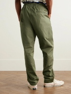 OrSlow - New Yorker Straight-Leg Cotton-Ripstop Drawstring Trousers - Green