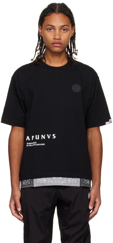 Photo: AAPE by A Bathing Ape Black Printed T-Shirt