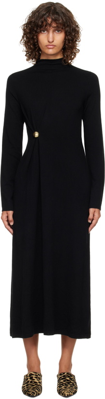 Photo: Loulou de Saison Black Lucero Long Metal Ornament Maxi Dress