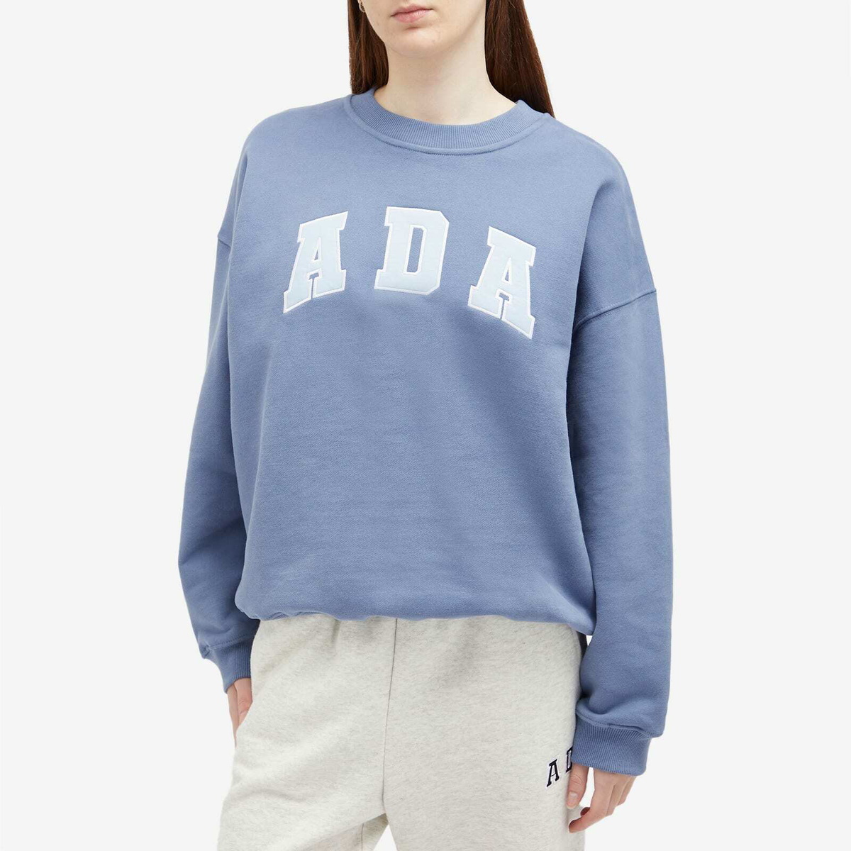 Adanola Women's Oversized Sweatshirt in Vintage Blue/Powder Blue