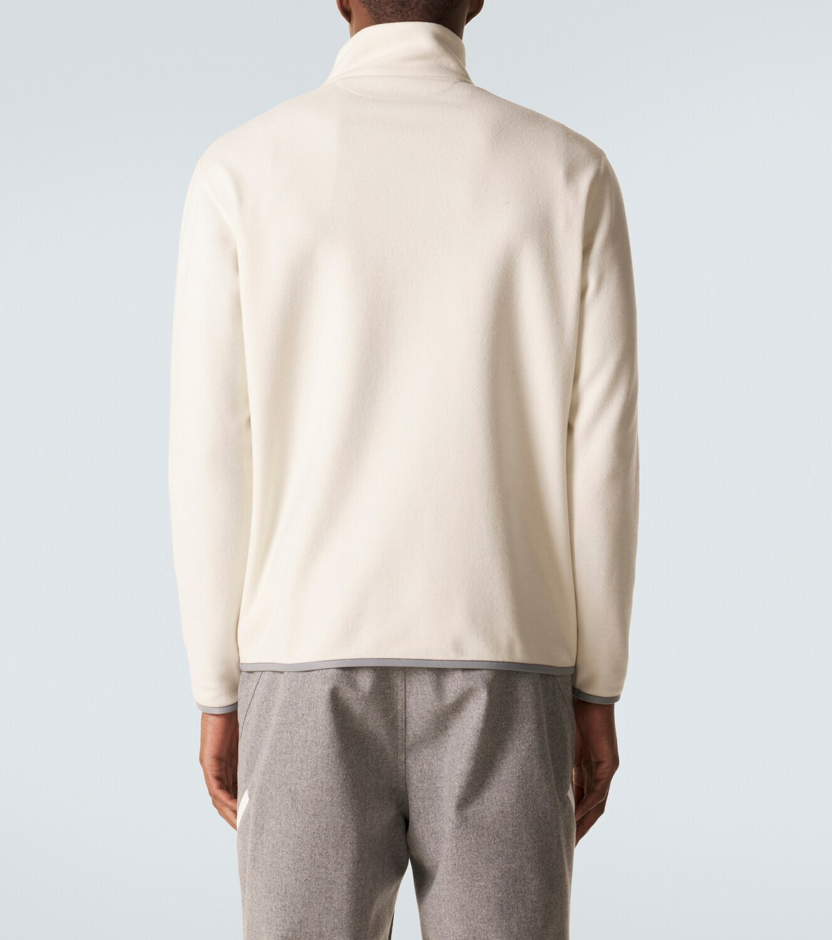 Brunello Cucinelli Cashmere and cotton-blend half-zip sweatshirt