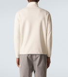 Brunello Cucinelli Cashmere and cotton-blend half-zip sweatshirt