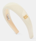 Miu Miu Bridal logo patent leather headband