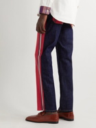 Wales Bonner - Cotonou Straight-Leg Striped Panelled Jeans - Blue