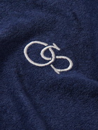 Oliver Spencer - Logo-Embroidered Cotton-Blend Terry Shirt - Blue