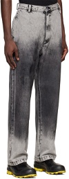 Xander Zhou Black Straight-Leg Jeans