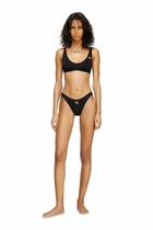 Diesel Microfibre briefs with cut-out logo - Panties Womens in Black