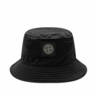 Stone Island Junior Nylon Metal Bucket Hat in Black