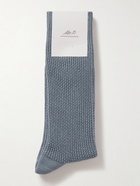 Mr P. - Ribbed Cotton-Blend Socks