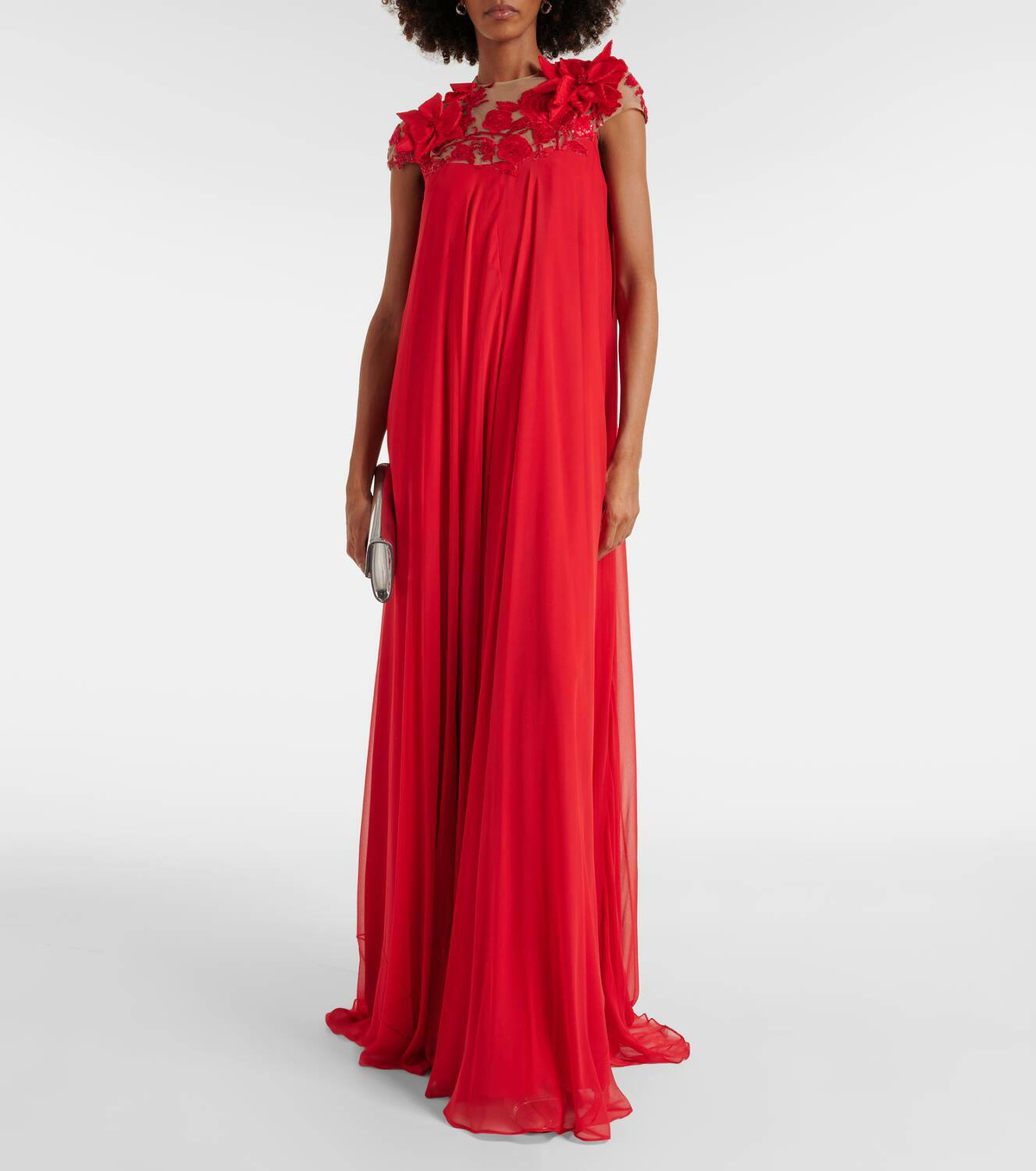 Monique Lhuillier Trapeze embroidered gown Monique Lhuillier
