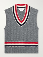 Thom Browne - Cable-Knit Wool Vest - Gray