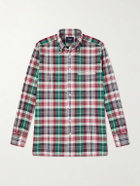 Drake's - Button-Down Collar Checked Cotton Shirt - Multi