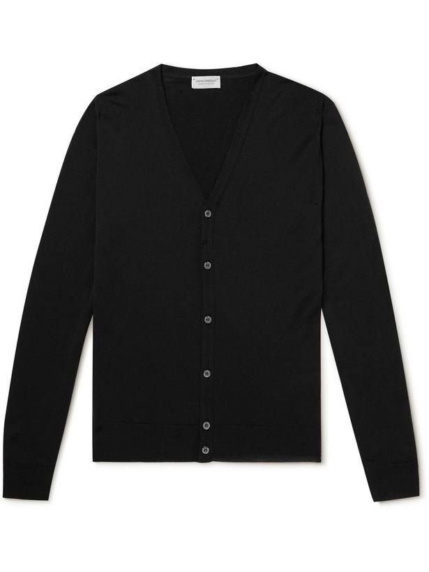 Photo: John Smedley - Petworth Merino Wool Cardigan - Black