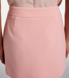 Valentino VGold virgin wool crêpe miniskirt