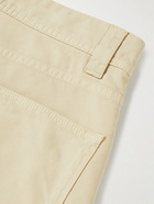 Loro Piana - Slim-Fit Garment-Dyed Cotton-Blend Trousers - Neutrals