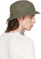 BEAMS PLUS Green Cotton Bucket Hat