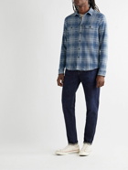 Faherty - Legend™ Checked Brushed Recycled-Flannel Shirt - Blue