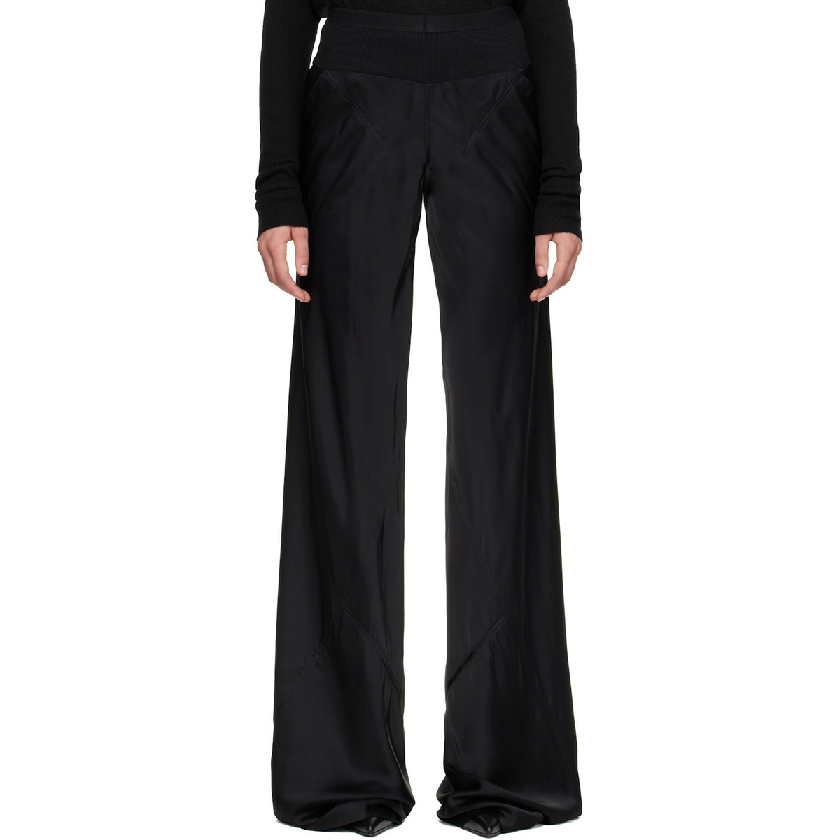 Rick Owens Black Tower Bias Trousers