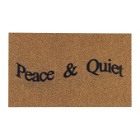 Museum of Peace and Quiet SSENSE Exclusive Beige and Black Woodmark Door Mat