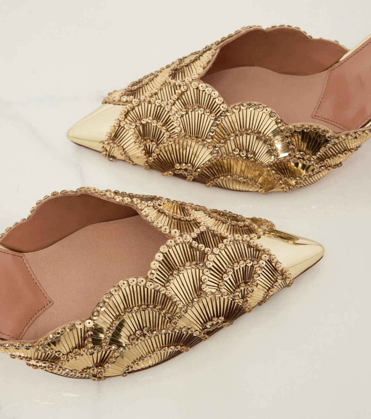 Aquazzura Ce Soir embellished leather mules