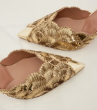 Aquazzura Ce Soir embellished leather mules