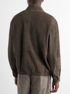 ssstein - Panelled Suede Blouson Jacket - Brown