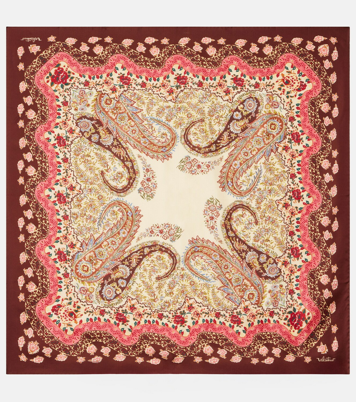 Valentino Printed silk twill scarf