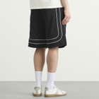 Rhude Men's Baggy Mesh Basketball Shorts in Black/White