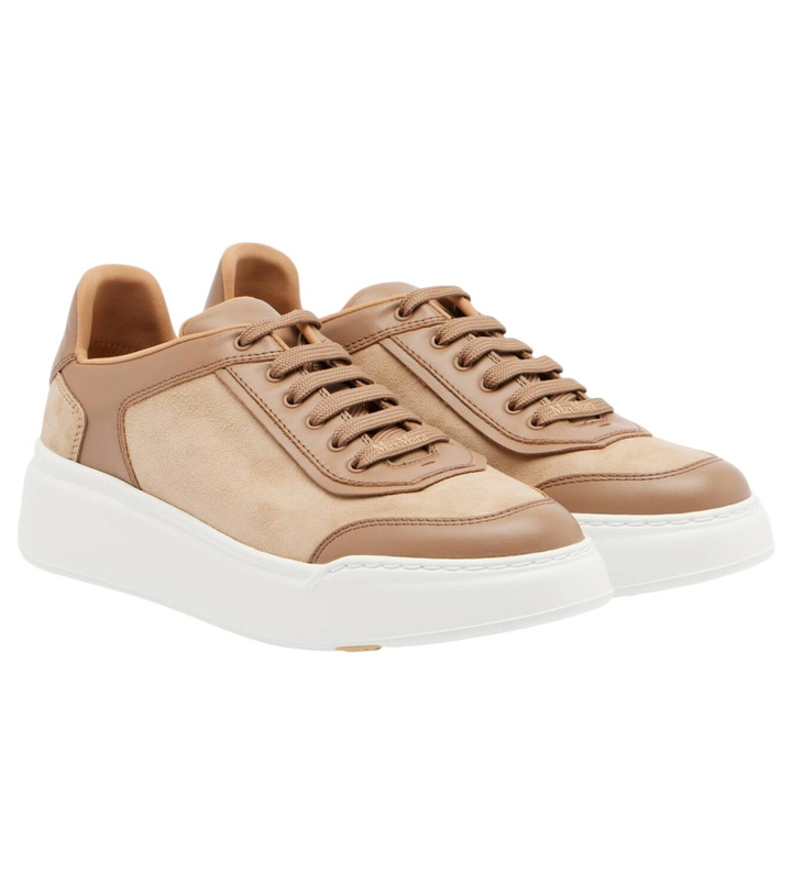 Photo: Max Mara Maxisuede leather-trimmed sneakers