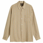 Beams Plus Men's Gunclub Mesh Button Down Shirt in Beige