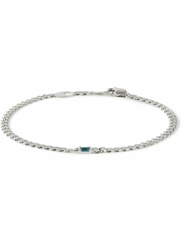 Photo: Miansai - Lyra Silver Blue Topaz Chain Bracelet