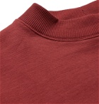 DISTRICT VISION - Logo-Embroidered Loopback Cotton-Jersey Mock-Neck Sweatshirt - Burgundy