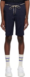 Marni Navy Belted Shorts