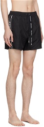 Balmain Black Printed Swim Shorts