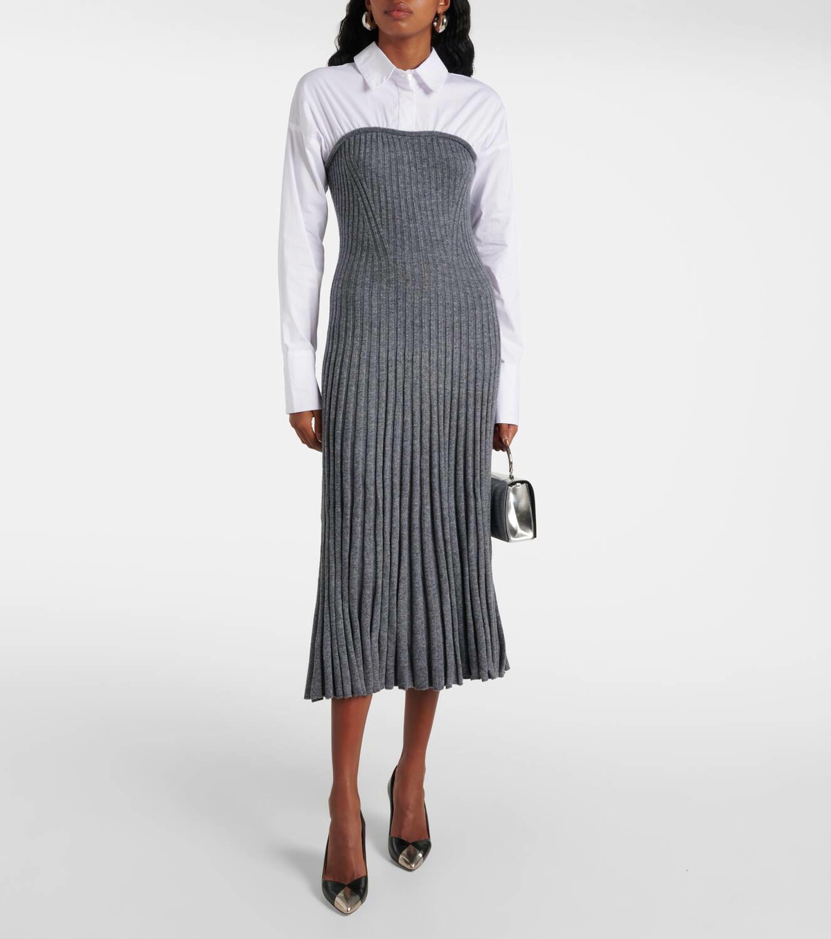 Staud O'Keefe cotton and wool-blend maxi dress Staud Staud O'Keefe cotton and wool-blend maxi dress Staud