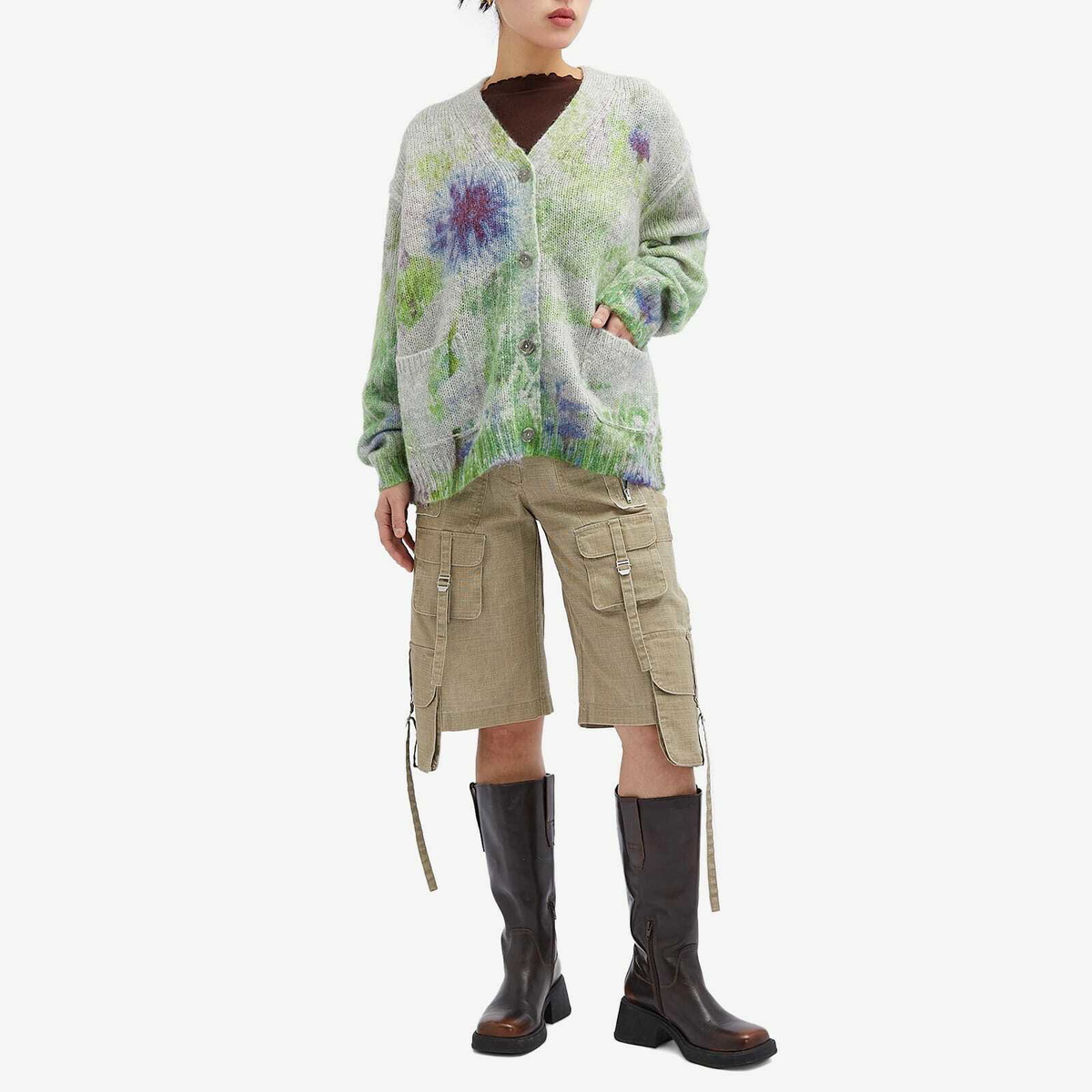 □完売 ACNE flower Bird Print スウェット S アクネ