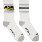 Off-White White and Yellow Label Sport Socks
