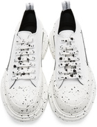 Alexander McQueen White Paint Tread Slick Low Sneakers