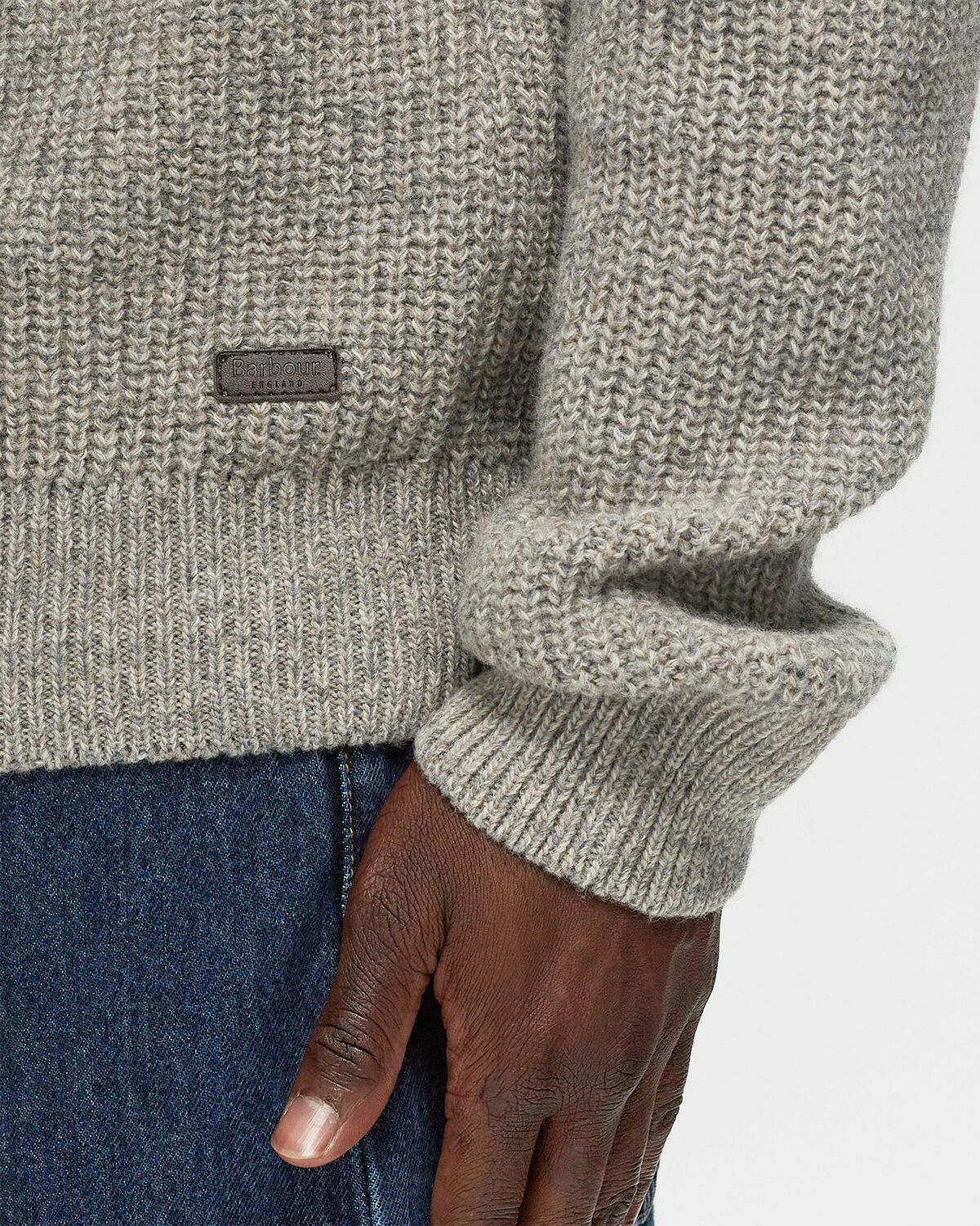 Barbour Horseford Crewneck Grey Pullovers