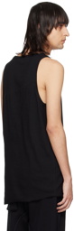 thom/krom Black Raw Edge Tank Top