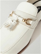 TOM FORD - Jack Embellished Patent-Leather Tasselled Loafers - Neutrals
