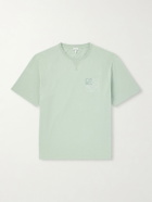 LOEWE - Logo-Embroidered Cotton-Jersey T-Shirt - Green