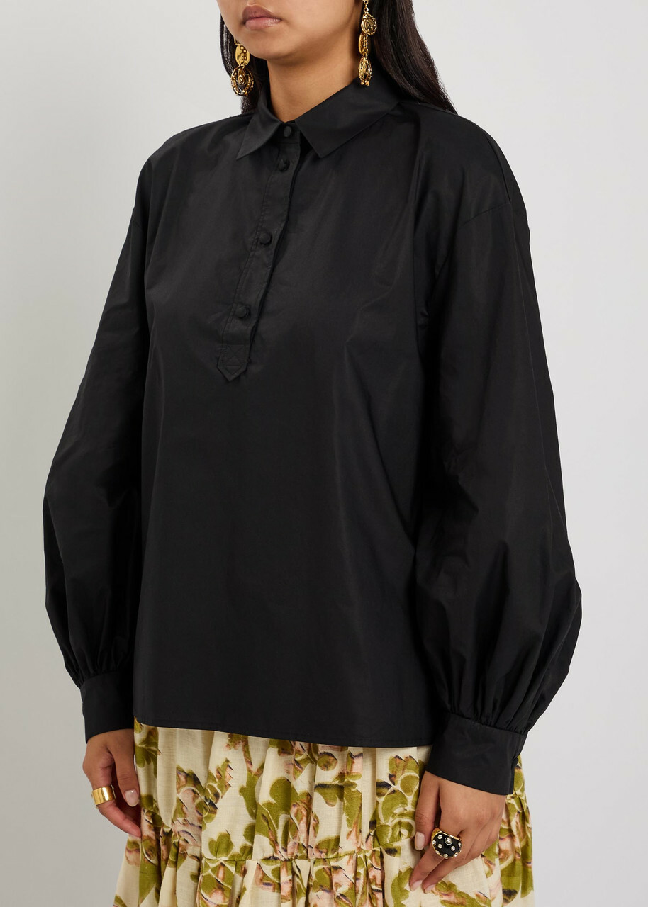 LA Double J Poet Cotton-poplin Shirt Black